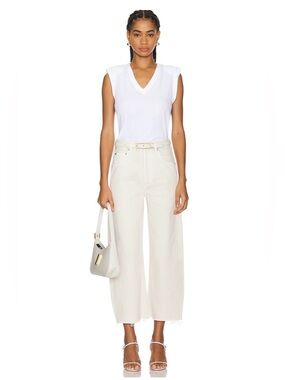 Citizens of Humanity Ayla Undone Hem Crop Jeans in Almondette